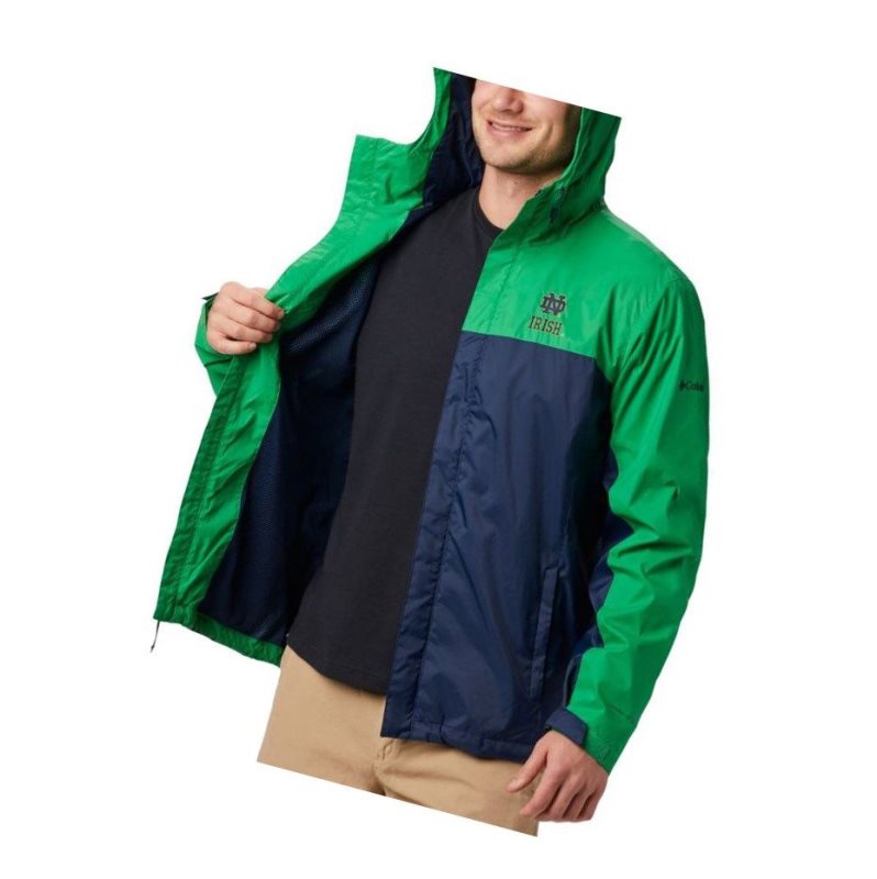 Columbia Collegiate Glennaker Storm - Notre Dame Mont Erkek Yeşil Lacivert | 78624-RZUI