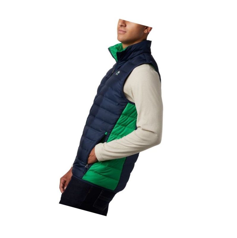 Columbia Collegiate Lake 22 Reversible - Notre Dame Yelek Erkek Lacivert Yeşil | 95736-BEHK