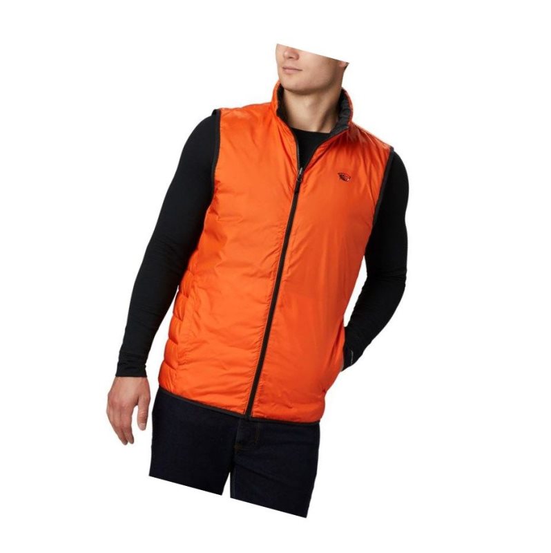 Columbia Collegiate Lake 22 Reversible - Oregon State Yelek Erkek Siyah Kahverengi Turuncu | 60189-LHUQ