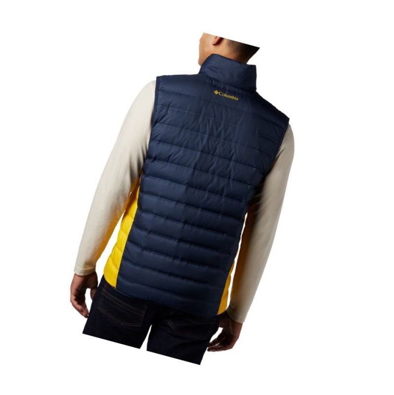 Columbia Collegiate Lake 22 Reversible - Michigan Yelek Erkek Lacivert Sarı | 39215-DQLA