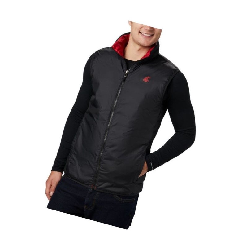 Columbia Collegiate Lake 22 Reversible - Washington State Yelek Erkek Kırmızı Siyah | 34971-SEWH