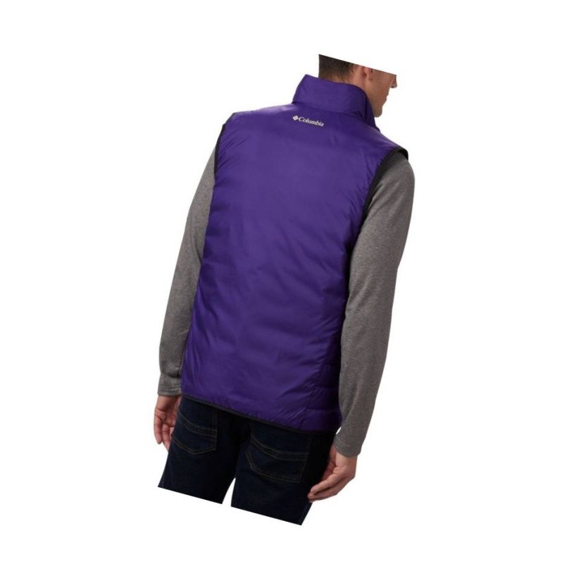 Columbia Collegiate Lake 22 Reversible - Washington Yelek Erkek Siyah Mor | 85217-XBUD