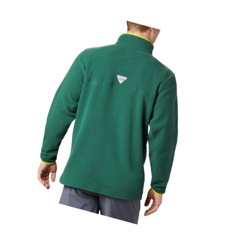 Columbia Collegiate PFG Harborside Fleece - Oregon Mont Erkek Yeşil | 36871-QGJO