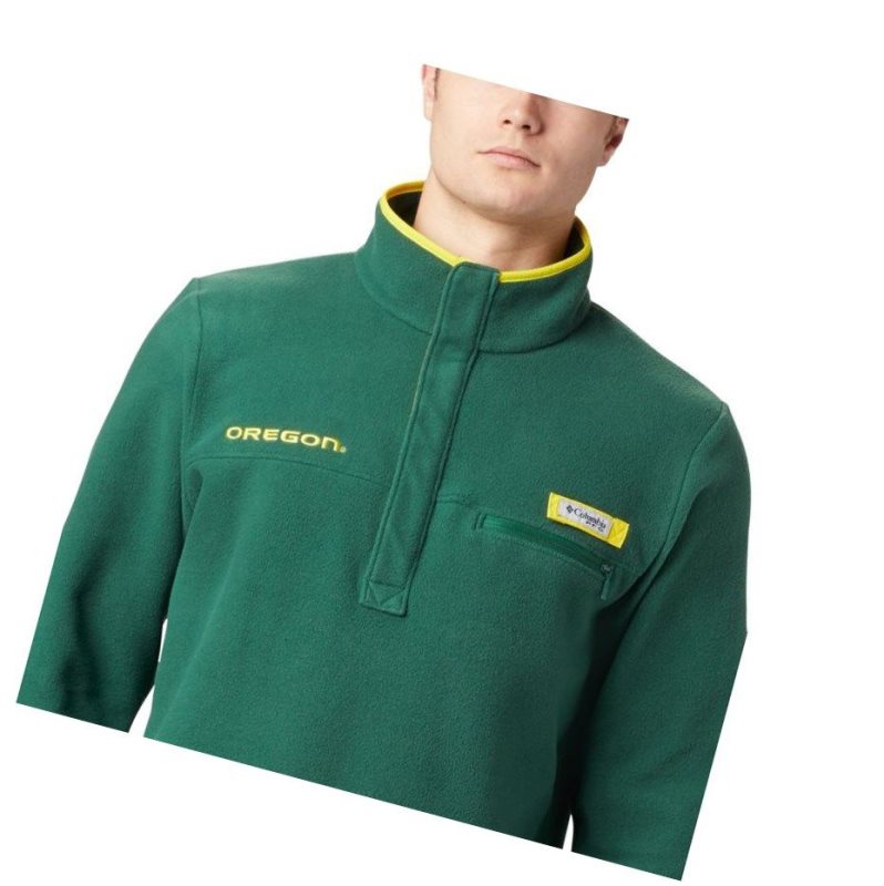 Columbia Collegiate PFG Harborside Fleece - Oregon Mont Erkek Yeşil | 36871-QGJO