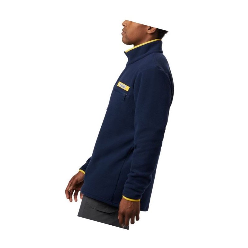 Columbia Collegiate PFG Harborside Fleece - Michigan Mont Erkek Lacivert | 13857-WNUZ