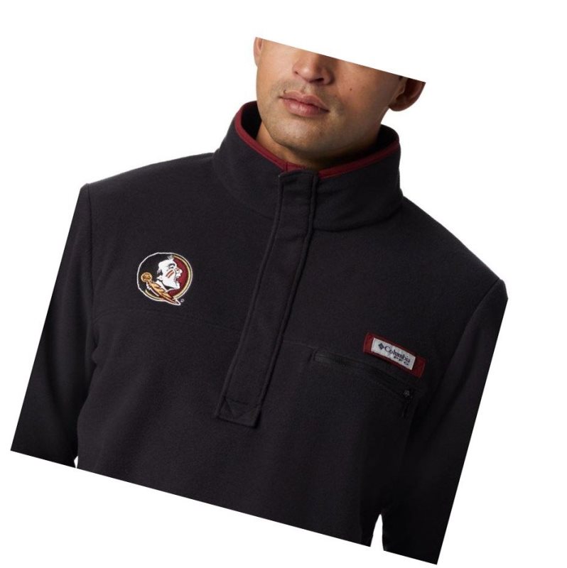 Columbia Collegiate PFG Harborside Fleece - Florida State Sweatshirt Erkek Siyah | 06714-ZATI