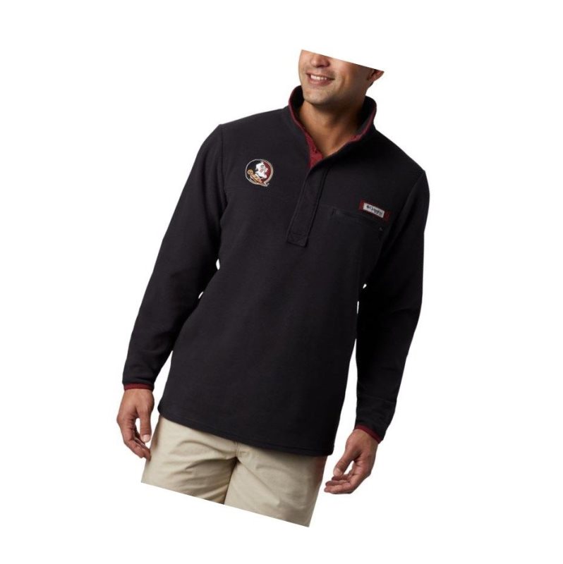 Columbia Collegiate PFG Harborside Fleece - Florida State Sweatshirt Erkek Siyah | 06714-ZATI