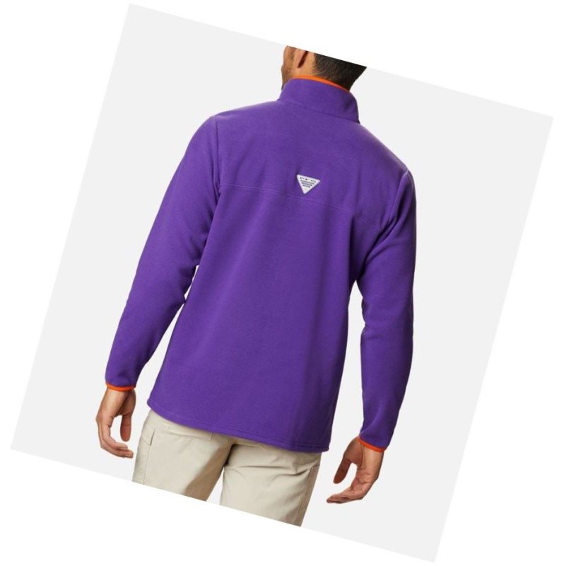 Columbia Collegiate PFG Harborside Fleece - Clemson Mont Erkek Mor | 89410-HVUO