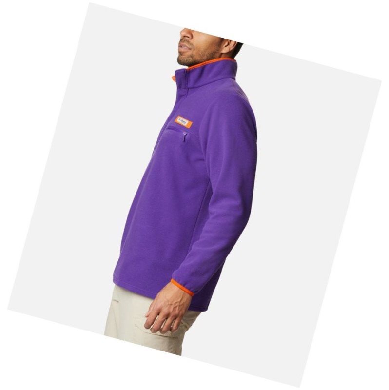 Columbia Collegiate PFG Harborside Fleece - Clemson Mont Erkek Mor | 89410-HVUO