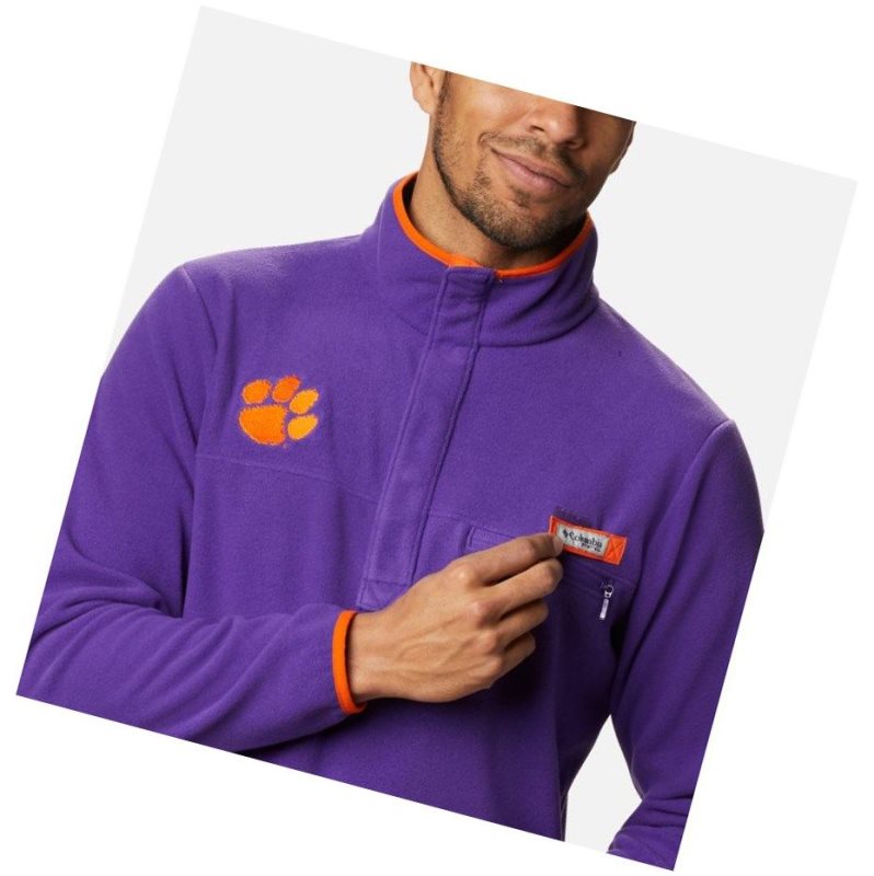Columbia Collegiate PFG Harborside Fleece - Clemson Mont Erkek Mor | 89410-HVUO