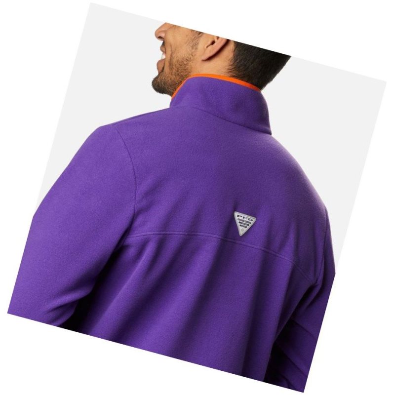 Columbia Collegiate PFG Harborside Fleece - Clemson Mont Erkek Mor | 89410-HVUO