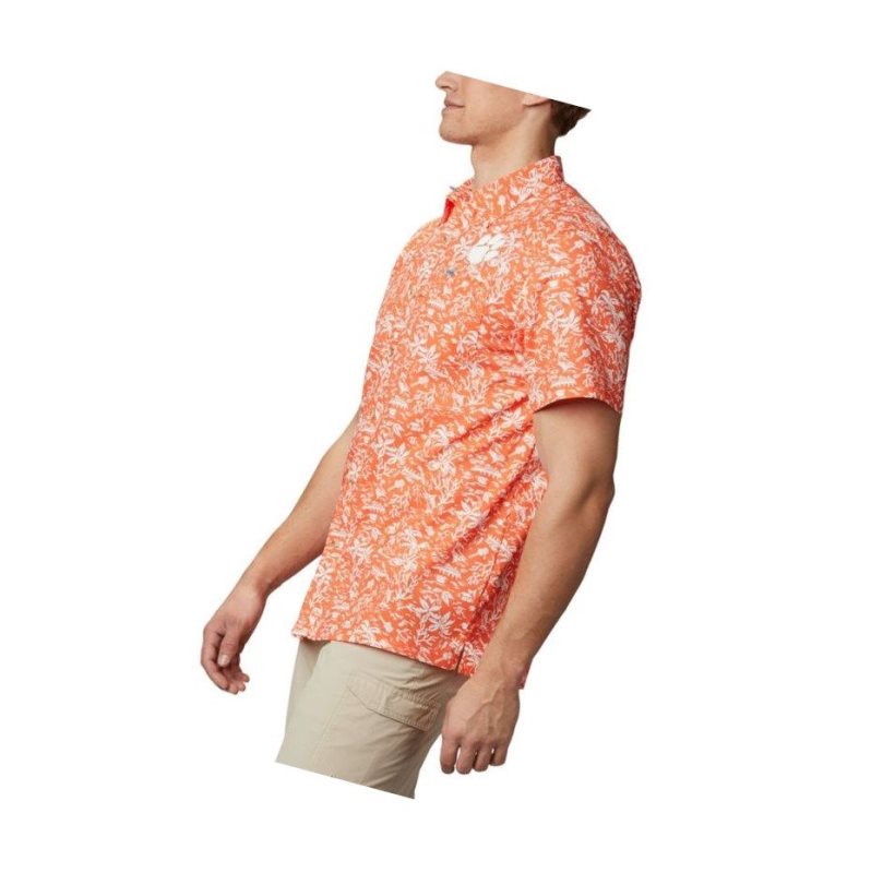 Columbia Collegiate PFG Super Slack Tide - Clemson Gömlek Erkek Turuncu | 67480-GDKL