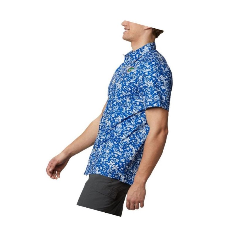 Columbia Collegiate PFG Super Slack Tide - Florida Gömlek Erkek Mavi | 32709-NCYZ