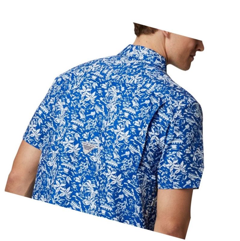 Columbia Collegiate PFG Super Slack Tide - Florida Gömlek Erkek Mavi | 32709-NCYZ