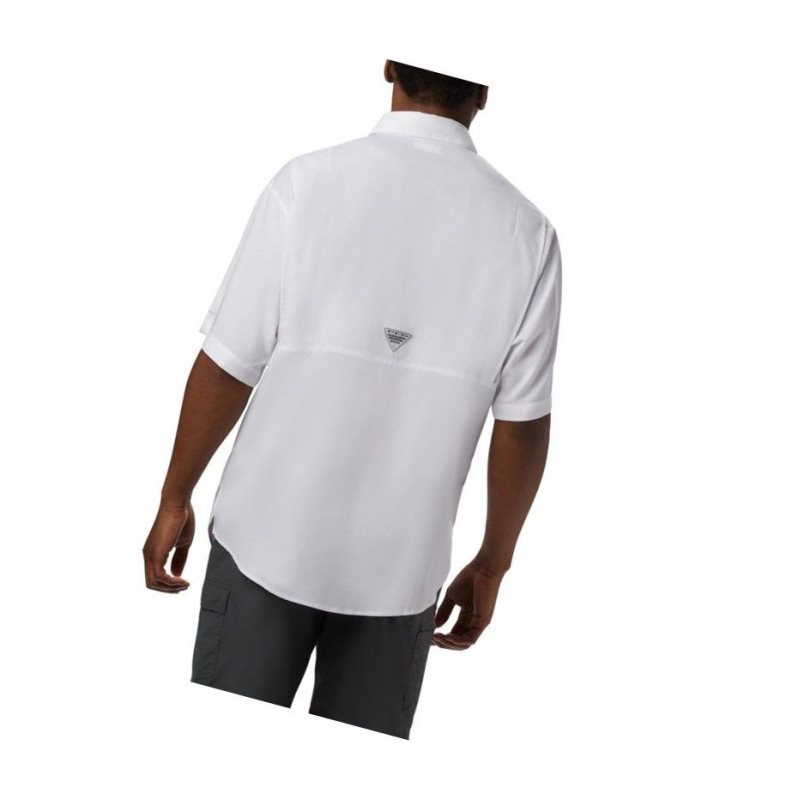 Columbia Collegiate PFG Tamiami Short Sleeve - LSU Gömlek Erkek Beyaz | 06791-DARL