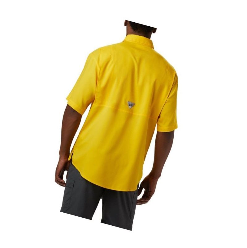 Columbia Collegiate PFG Tamiami Short Sleeve - LSU Gömlek Erkek Sarı | 04675-QESP