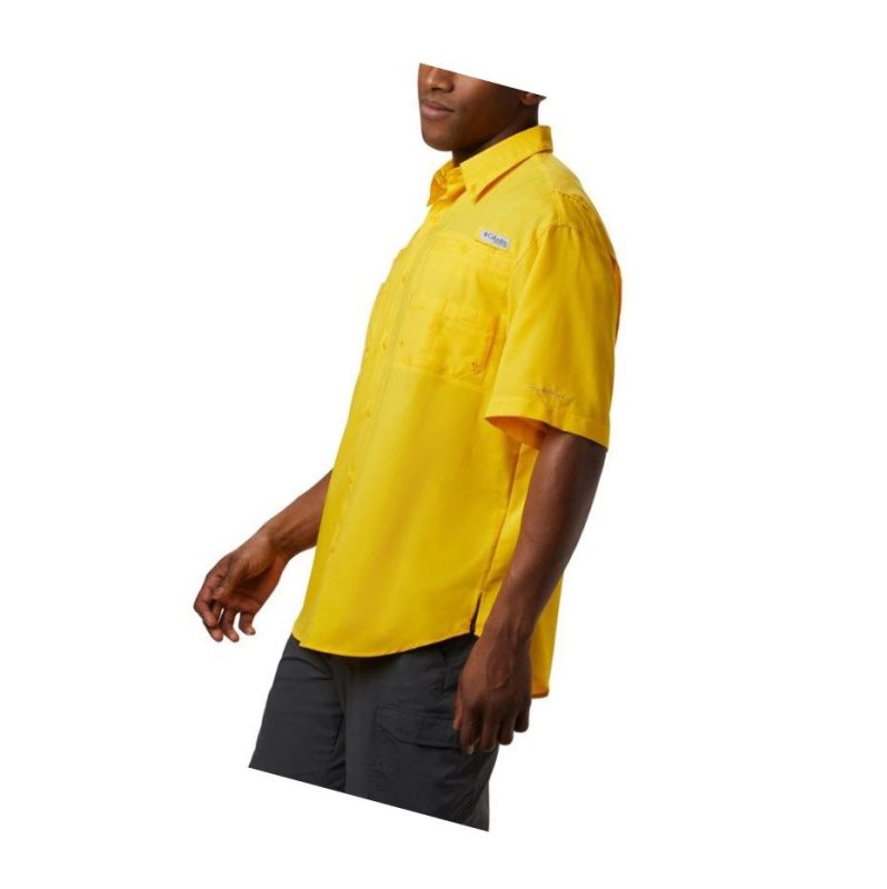 Columbia Collegiate PFG Tamiami Short Sleeve - LSU Gömlek Erkek Sarı | 04675-QESP
