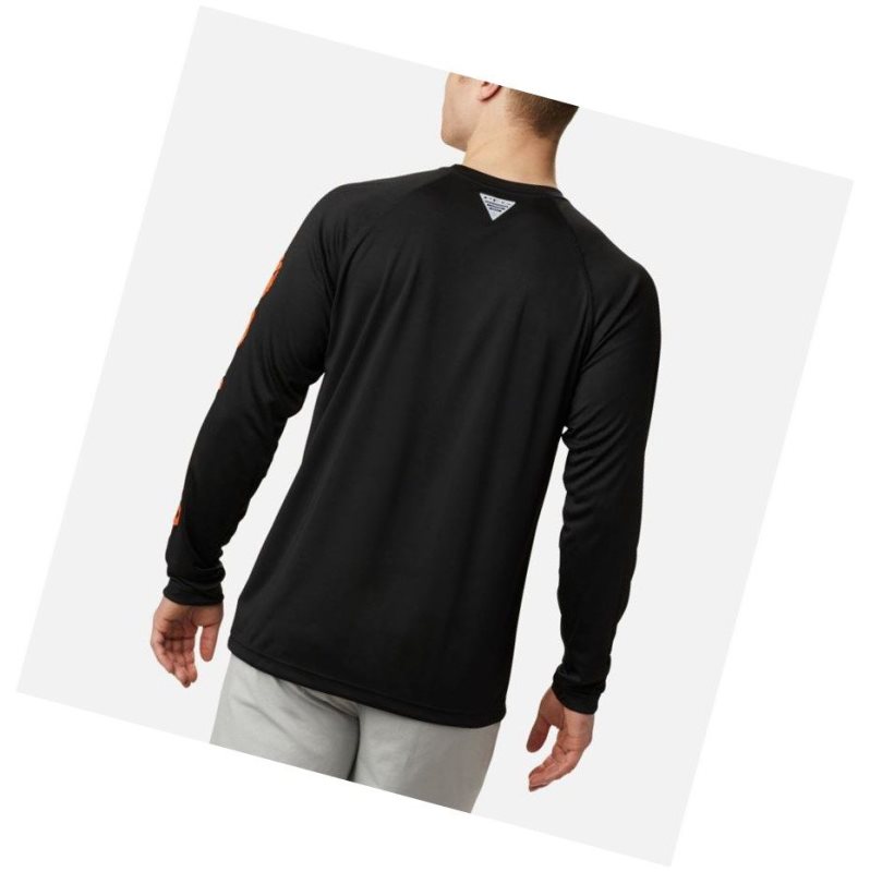 Columbia Collegiate PFG Terminal Tackle Long Sleeve - Oregon State Sweatshirt Erkek Kahverengi Turuncu Siyah | 69375-YZIT