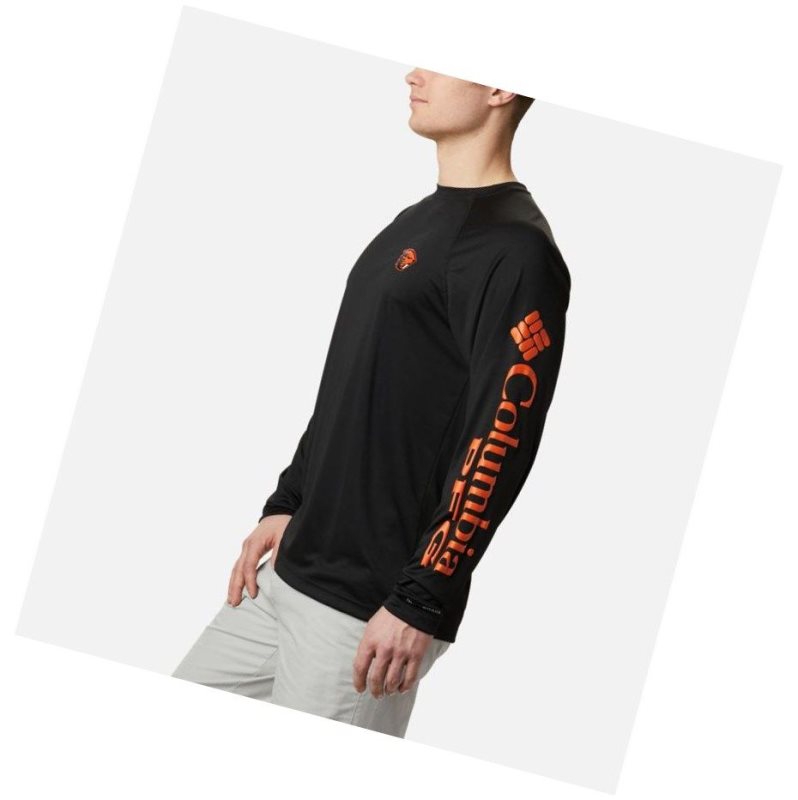 Columbia Collegiate PFG Terminal Tackle Long Sleeve - Oregon State Sweatshirt Erkek Kahverengi Turuncu Siyah | 69375-YZIT