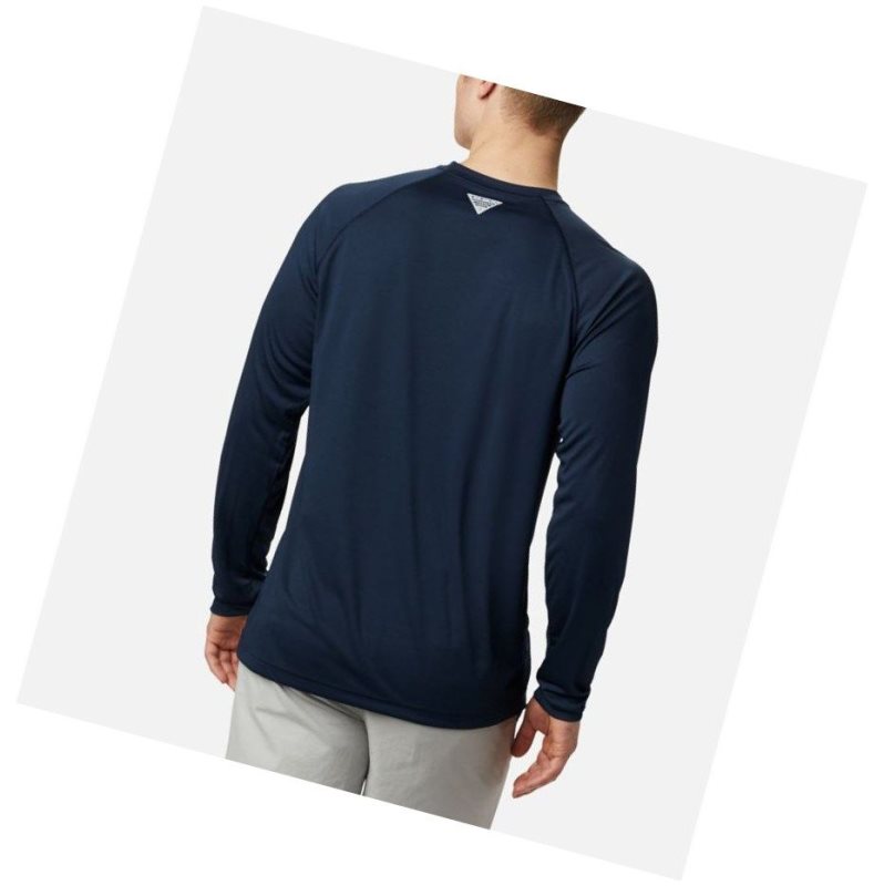 Columbia Collegiate PFG Terminal Tackle Long Sleeve - Auburn Sweatshirt Erkek Lacivert Turuncu | 54017-BKZW