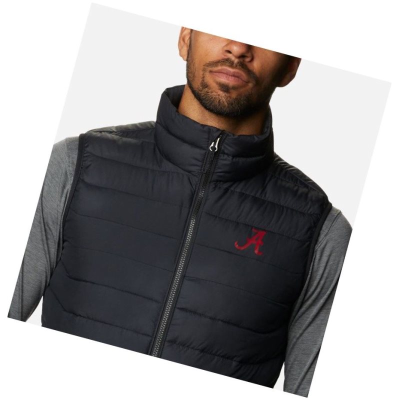 Columbia Collegiate Powder Lite - Alabama Yelek Erkek Siyah | 60841-NMPV