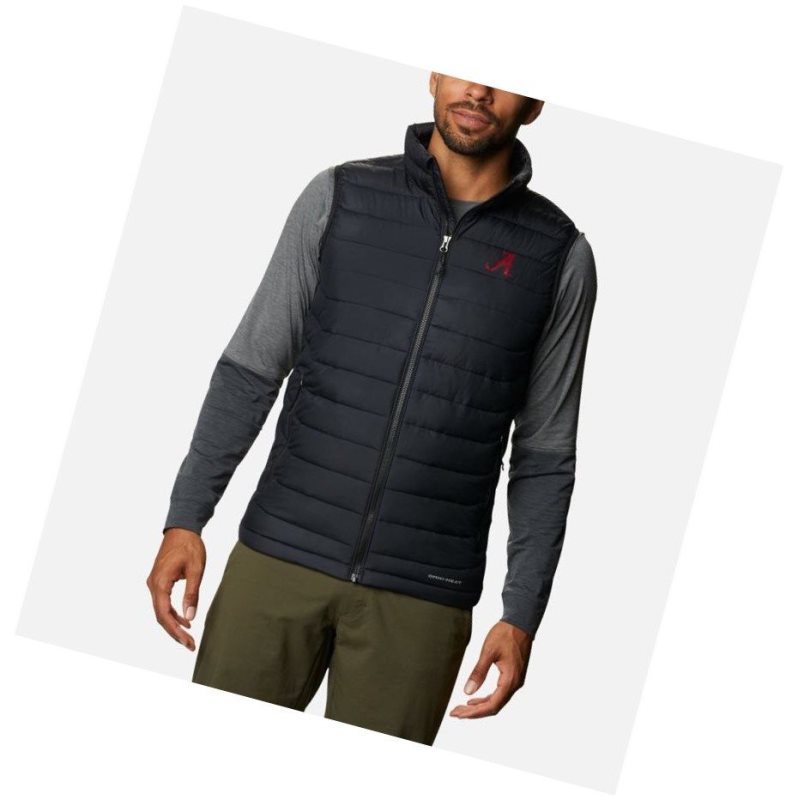 Columbia Collegiate Powder Lite - Alabama Yelek Erkek Siyah | 60841-NMPV