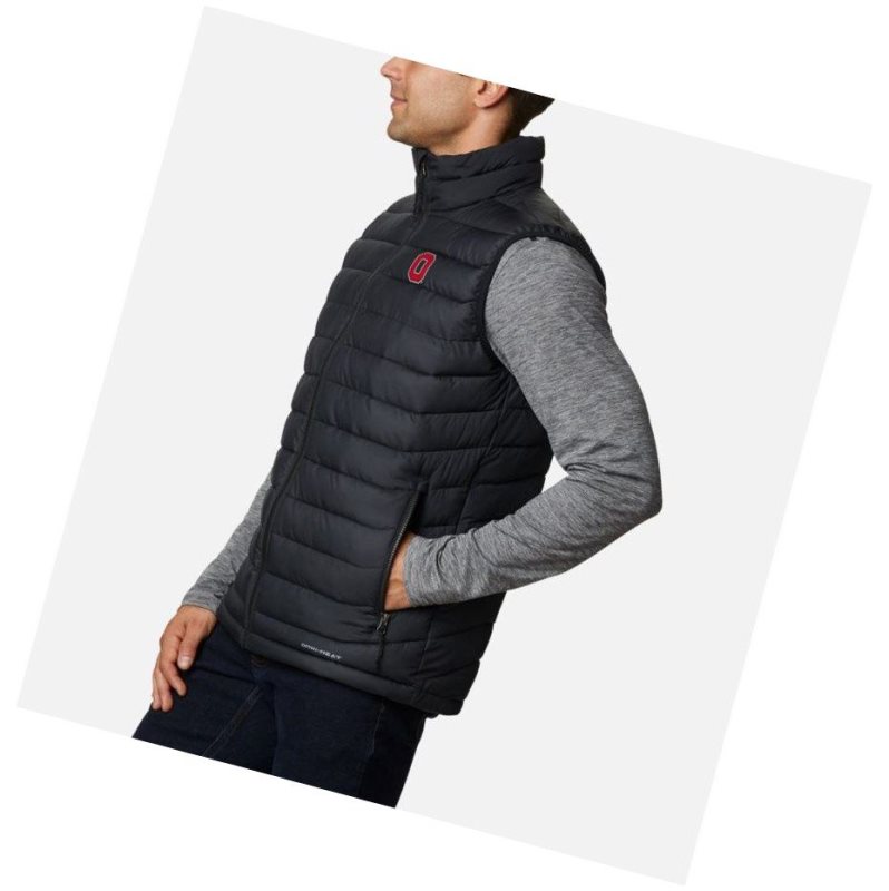 Columbia Collegiate Powder Lite - Ohio State Yelek Erkek Siyah | 32954-KNHV