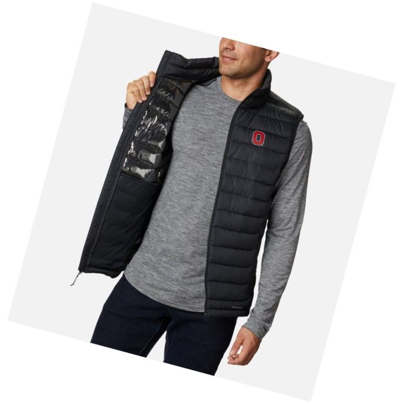 Columbia Collegiate Powder Lite - Ohio State Yelek Erkek Siyah | 32954-KNHV