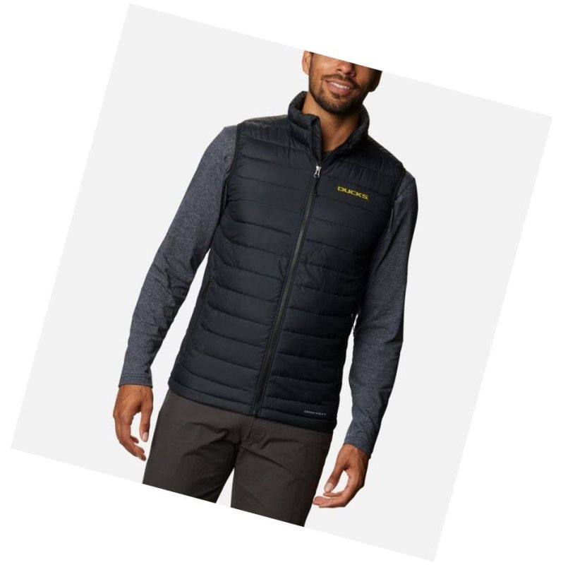 Columbia Collegiate Powder Lite - Oregon Yelek Erkek Siyah | 36085-ASQB