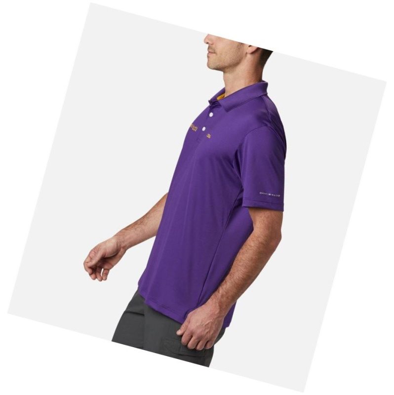 Columbia Collegiate Skiff Cast - LSU Polo Gömlek Erkek Mor | 40296-KUPE