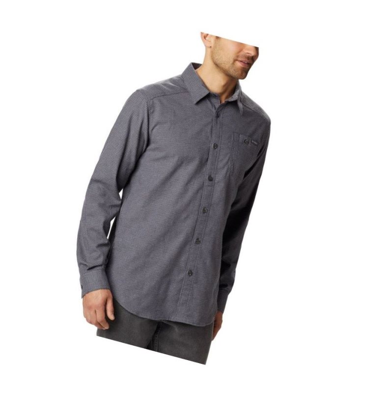 Columbia Cornell Woods Flannel Long Sleeve Gömlek Erkek Koyu Gri | 57923-PAZM