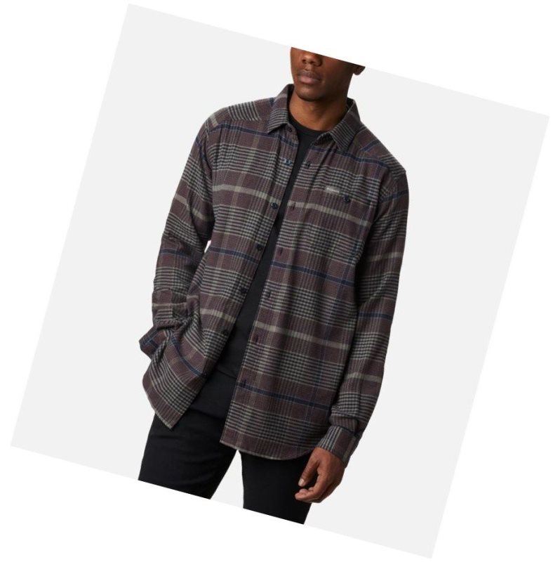 Columbia Cornell Woods Flannel Long Sleeve Tall Gömlek Erkek Gri Yeşil | 29786-SIJP