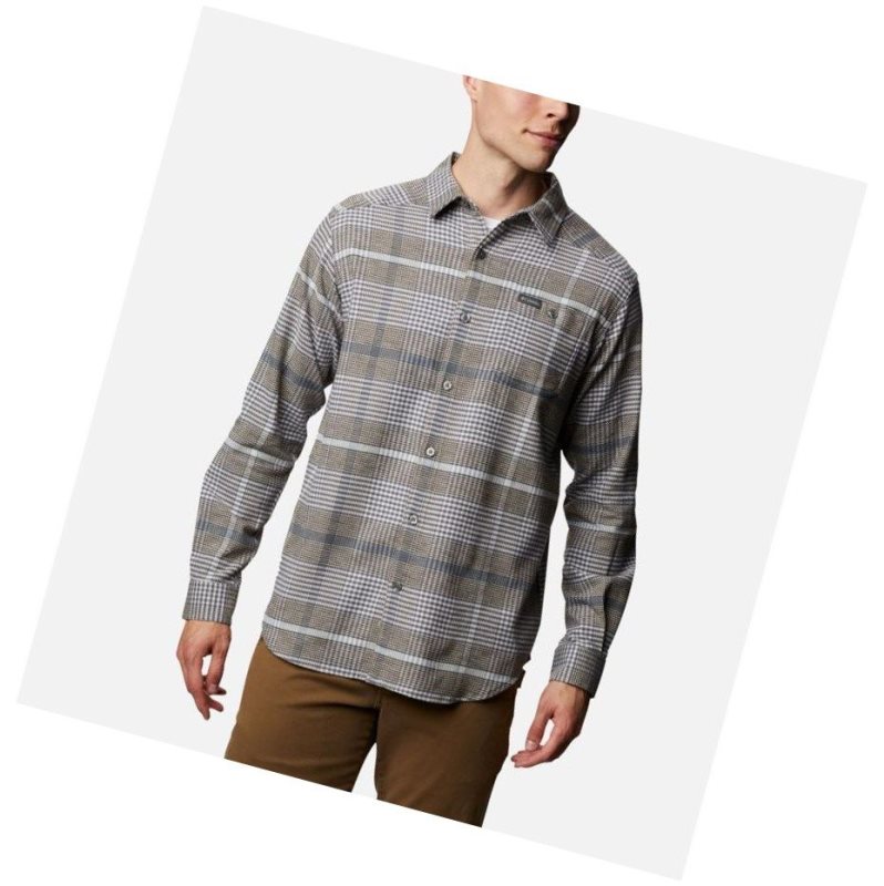 Columbia Cornell Woods Flannel Long Sleeve Tall Gömlek Erkek Gri | 13578-NJHC