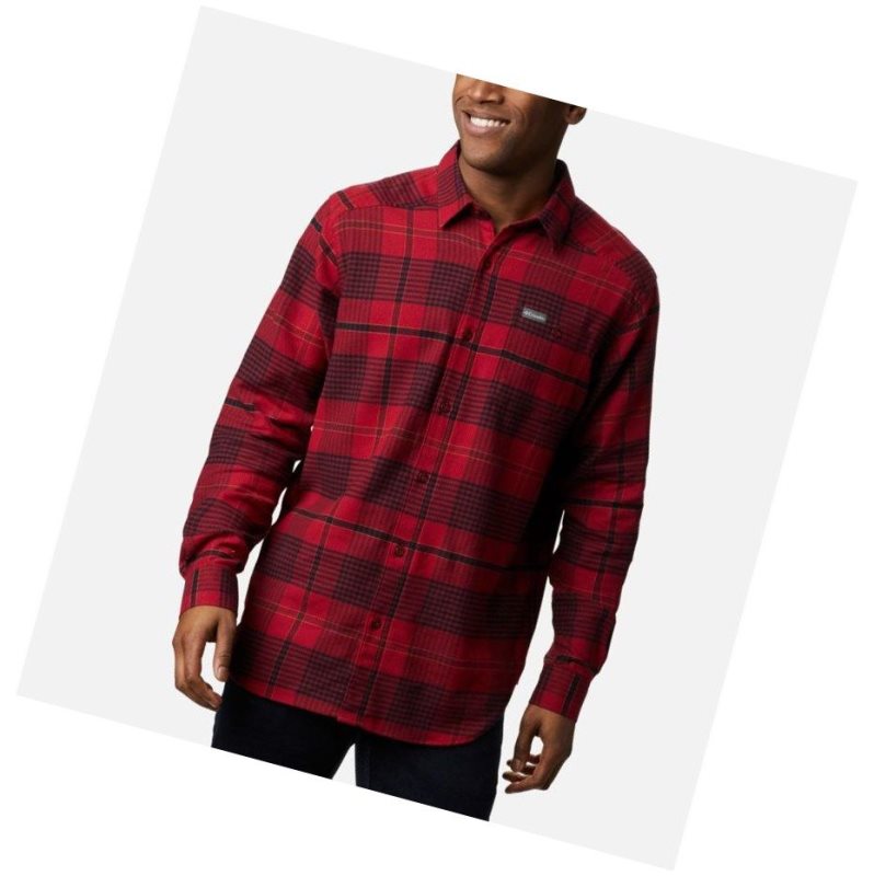 Columbia Cornell Woods Flannel Long Sleeve Tall Gömlek Erkek Kırmızı | 01893-LWMO