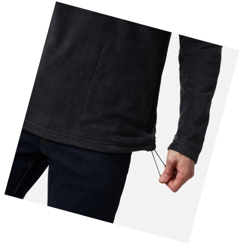 Columbia Cottonwood Park Half Snap Fleece Sweatshirt Erkek Siyah | 64705-ZLAX