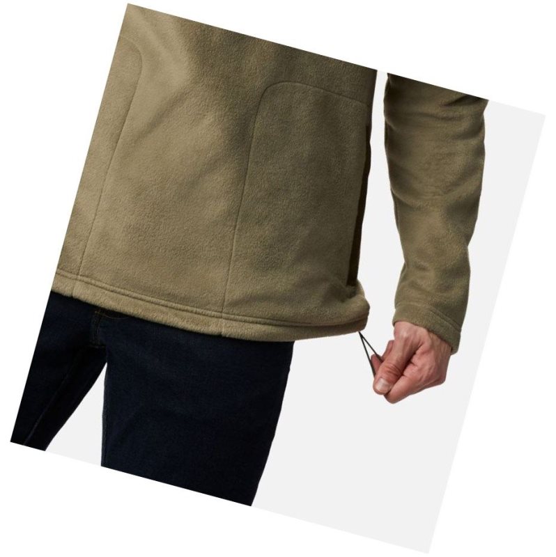 Columbia Cottonwood Park Half Snap Fleece Sweatshirt Erkek Gri Yeşil Zeytin Yeşili | 37129-GJMK
