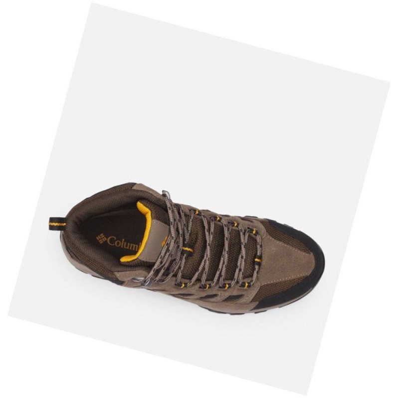 Columbia Crestwood Mid Waterproof Yürüyüş Botu Erkek Koyu Kahverengi Gri | 74196-JSKA