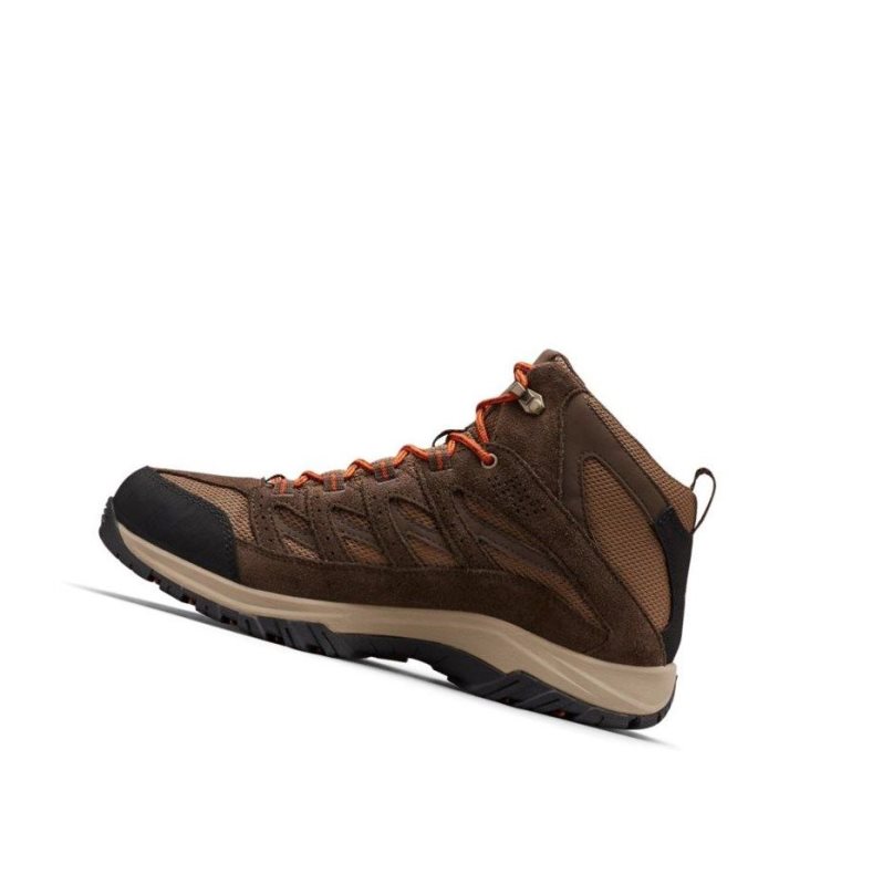 Columbia Crestwood Mid Waterproof Yürüyüş Botu Erkek Koyu Kahverengi | 45907-RQXB