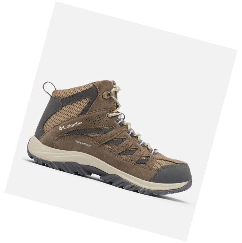 Columbia Crestwood Mid Waterproof Yürüyüş Botu Kadın Kahverengi | 06854-XPSE