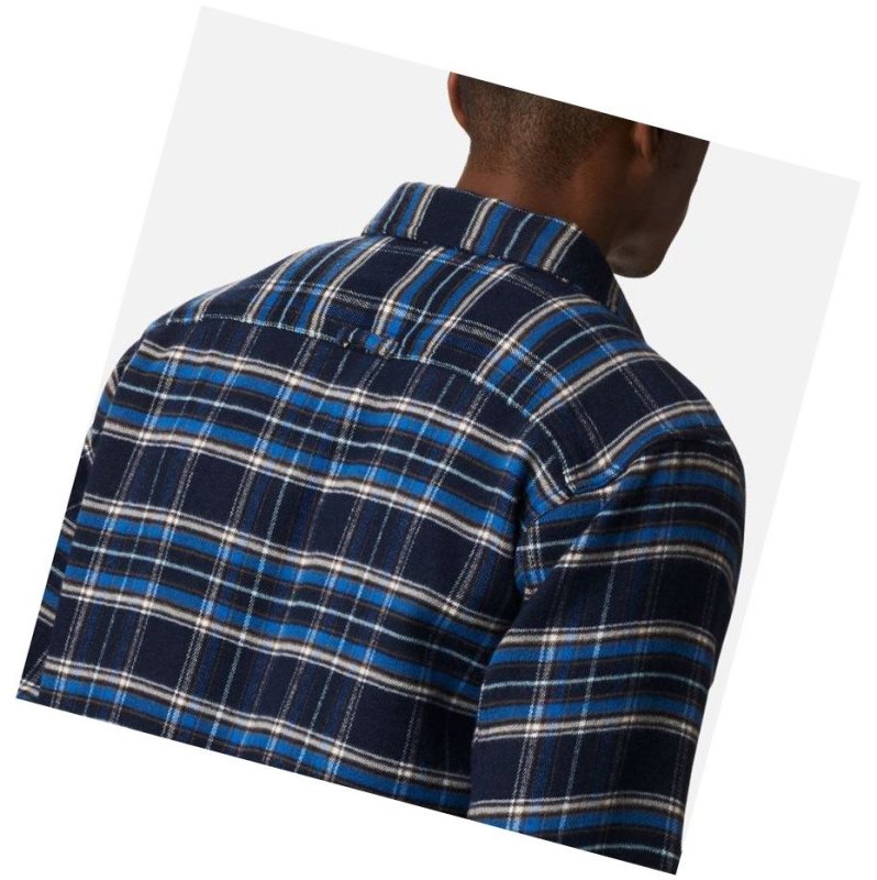 Columbia Deschutes River Heavyweight Flannel Gömlek Erkek Lacivert | 75143-PSIN