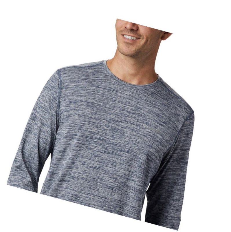 Columbia Deschutes Runner Long Sleeve Big Sweatshirt Erkek Koyu Mavi | 34125-OWDY