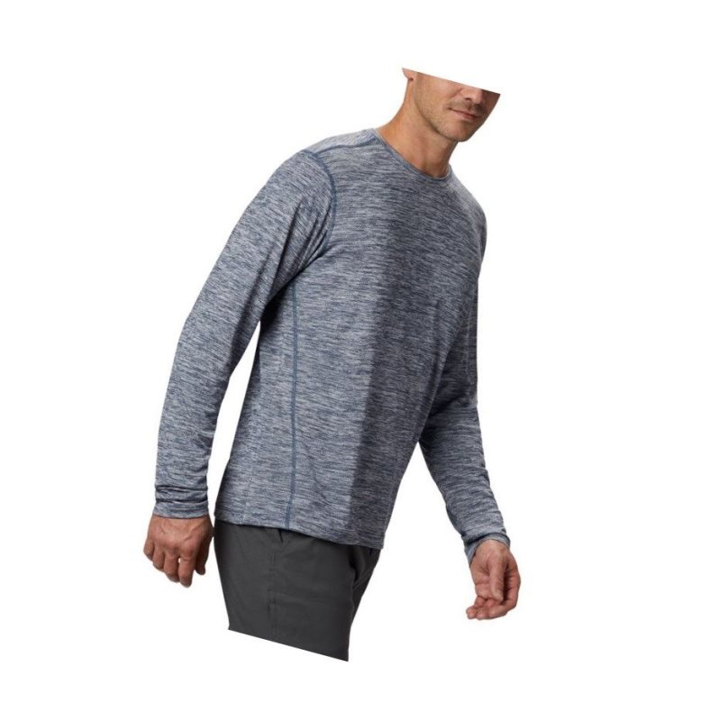 Columbia Deschutes Runner Long Sleeve Big Sweatshirt Erkek Koyu Mavi | 34125-OWDY