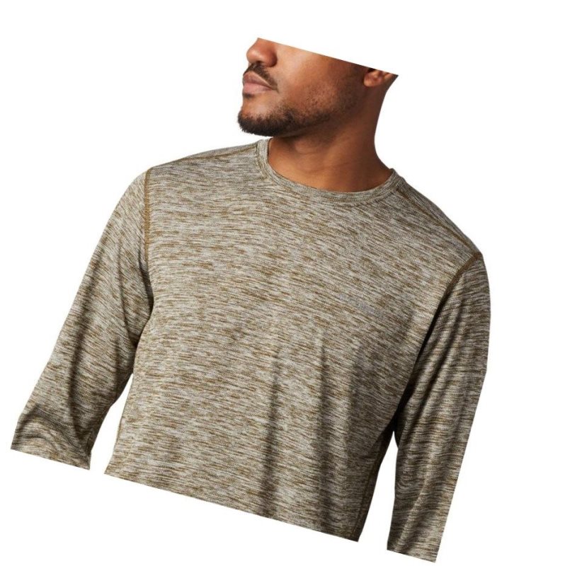 Columbia Deschutes Runner Long Sleeve Sweatshirt Erkek Zeytin Yeşili | 98731-HEBF