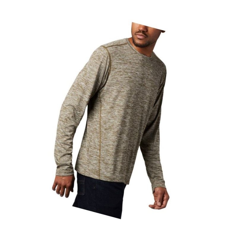 Columbia Deschutes Runner Long Sleeve Sweatshirt Erkek Zeytin Yeşili | 98731-HEBF