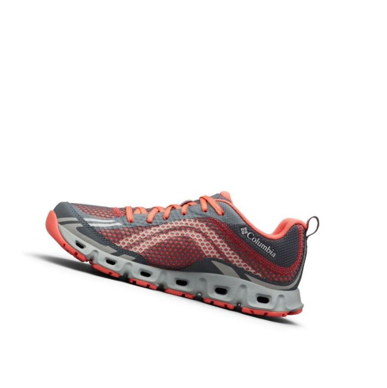 Columbia Drainmaker IV Water Spor Ayakkabı Kadın Koyu Gri Kırmızı Mercan | 85326-XKFQ
