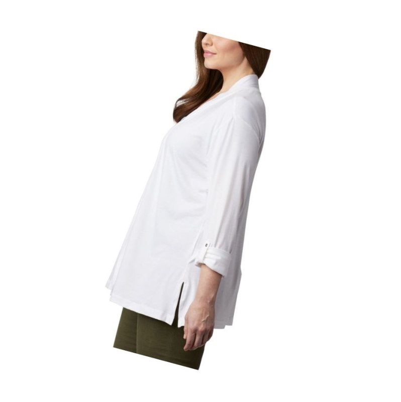 Columbia Essential Elements Plus Size Hırka Kadın Beyaz | 27054-JENW