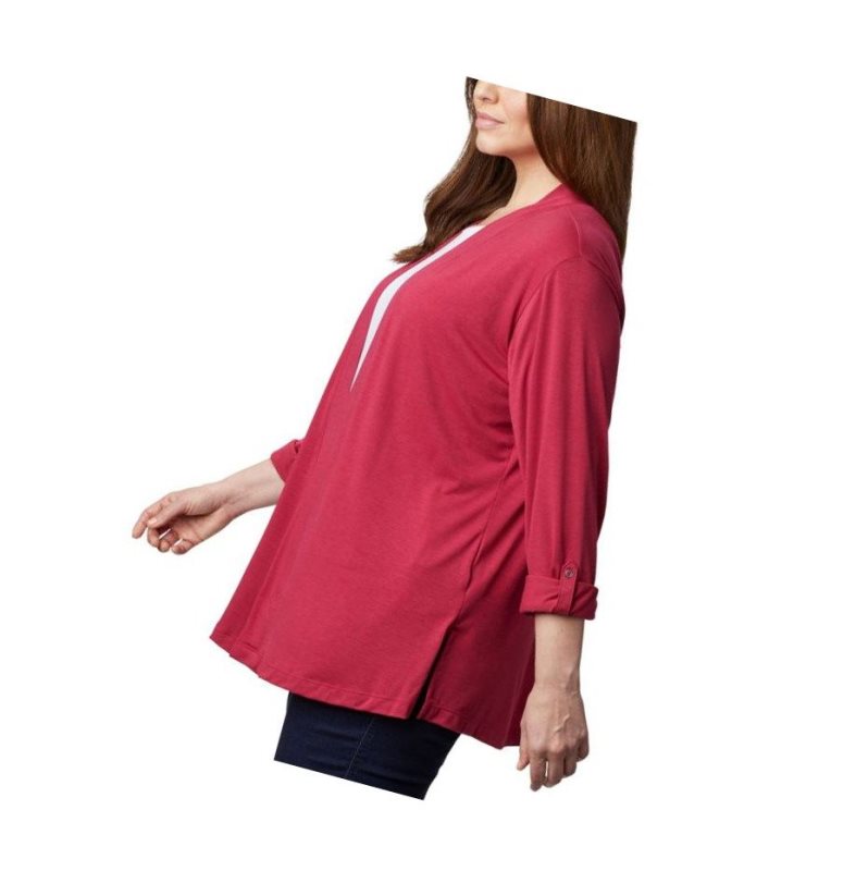 Columbia Essential Elements Plus Size Hırka Kadın Kırmızı Mor | 09815-HIQF