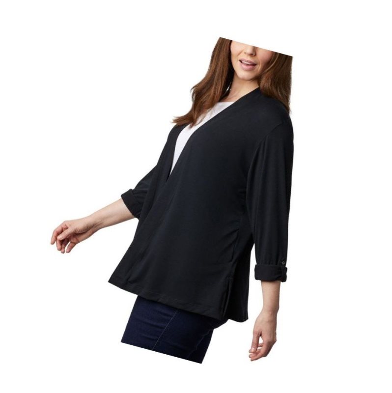 Columbia Essential Elements Plus Size Hırka Kadın Siyah | 04291-RDKV