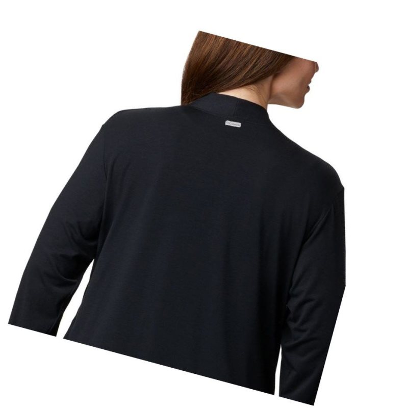 Columbia Essential Elements Plus Size Hırka Kadın Siyah | 04291-RDKV