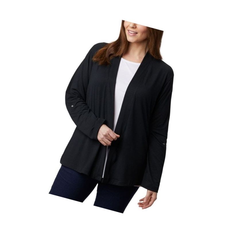 Columbia Essential Elements Plus Size Hırka Kadın Siyah | 04291-RDKV